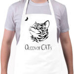printfashion queen of cats - Kötény - Fehér (4905221)