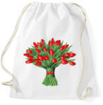 printfashion Tulipáncsokor - Sportzsák, Tornazsák - Fehér (12067598)