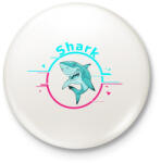 printfashion shark - Kitűző, hűtőmágnes - Fehér (3079816)