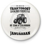 printfashion TRAKTOROS SZÜLINAP - Január - Kitűző, hűtőmágnes - Fehér (3089127)