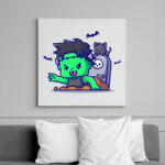 printfashion Cuki zombi frankenstein - Vászonkép - Fehér (6638650)