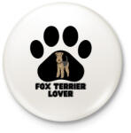 printfashion Fox Terrier Lover - Kitűző, hűtőmágnes - Fehér (14086835)
