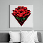 printfashion Rózsa háromszög - Vászonkép - Fehér (6637367)