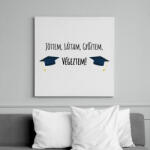 printfashion Jöttem, láttam, győztem, végeztem! - Vászonkép - Fehér (6640861)