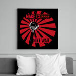printfashion Make Coffee Not War - Vászonkép - Fekete (16728080)