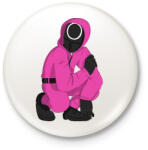 printfashion Squid Game Soldier - Kitűző, hűtőmágnes - Fehér (5487400)