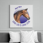 printfashion Lovas szív - Angol Telivér - Vászonkép - Fehér (7190380)