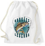 printfashion Horgászlegenda - Sportzsák, Tornazsák - Fehér (913365)