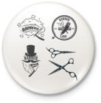 printfashion barber - Kitűző, hűtőmágnes - Fehér (4712397)