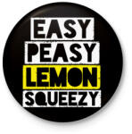 printfashion Easy peaasy - Kitűző, hűtőmágnes - Fekete (3101451)