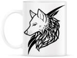 printfashion Wolf Black - Bögre - Fehér (916810)