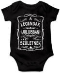 printfashion A legendák júliusban születtek - Baba Body - Fekete (7409452)