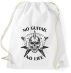 printfashion No guitar, No life - Gitáros koponya - Sportzsák, Tornazsák - Fehér (6372307)