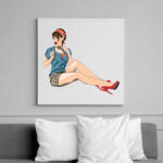 printfashion Pinup Wink - Vászonkép - Fehér (6623710)