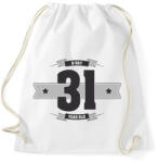 printfashion b-day-31-dark-lightgrey - Sportzsák, Tornazsák - Fehér (509926)