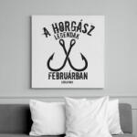printfashion A horgász legendák - Vászonkép - Fehér (6636841)