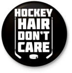 printfashion Hockey hair - Kitűző, hűtőmágnes - Fekete (15653935)