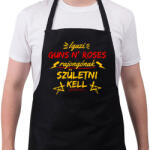 printfashion igazi guns n roses rajongó - Kötény - Fekete (4934902)