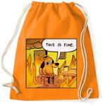 printfashion This is fine - Sportzsák, Tornazsák - Narancssárga (2265671)
