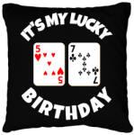 printfashion 57 POKER SZÜLINAP - Párnahuzat, Díszpárnahuzat - Fekete (9842406)