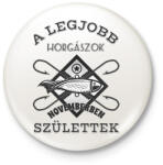 printfashion Horgász november - Kitűző, hűtőmágnes - Fehér (5734370)