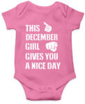 printfashion Ez a decemberi csaj szép napot kíván neked - Baba Body - Rózsaszín (1385491)