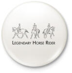printfashion Legendary Horse Rider - Kitűző, hűtőmágnes - Fehér (6323504)