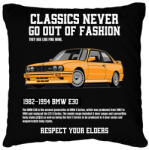 printfashion Bmw E30 - Párnahuzat, Díszpárnahuzat - Fekete (14789266)
