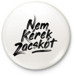 printfashion nem-kerek-zacskot-paint-black - Kitűző, hűtőmágnes - Fehér (3078272)