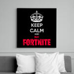printfashion Keep Calm Fortnite - Vászonkép - Fekete (6646299)