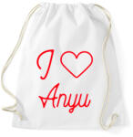 printfashion I love Anyu - Sportzsák, Tornazsák - Fehér (10539920)
