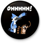printfashion Mordecai és Rigby - Kitűző, hűtőmágnes - Fekete (3102547)