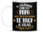 printfashion Te vagy a világ - Papa - Bögre - Fekete (11959735)
