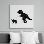 printfashion Trex kutyát sétáltat - Vászonkép - Fehér (14023105)
