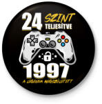 printfashion Gamer Legenda - Kitűző, hűtőmágnes - Fekete (4335255)