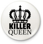 printfashion KILLER QUEEN - Kitűző, hűtőmágnes - Fehér (10778568)