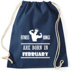 printfashion Fitnessz királyok februárban születtek - Sportzsák, Tornazsák - Sötétkék (1372626)