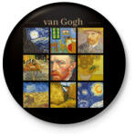 printfashion Van Gogh - részletek - Kitűző, hűtőmágnes - Fekete (11899357)
