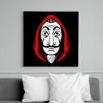 printfashion La casa de papel MASK - Vászonkép - Fekete (6653011)