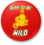 printfashion born-to-be-wild-yellow - Kitűző, hűtőmágnes - Piros (3108009)