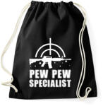 printfashion Pew pew speciaist - Sportzsák, Tornazsák - Fekete (15529530)