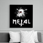 printfashion metal - Vászonkép - Fekete (6648029)
