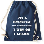 printfashion Szeptemberi vagyok és nem veszítek hanem tanulok - Sportzsák, Tornazsák - Sötétkék (1414073)
