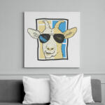 printfashion Kecske napszemüvegben - Vászonkép - Fehér (11521646)