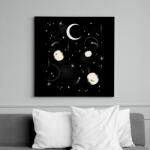 printfashion Hold és csillagok - Vászonkép - Fekete (13484236)