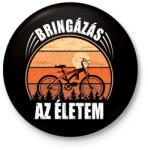 printfashion Bringázás az életem - Kitűző, hűtőmágnes - Fekete (8517767)