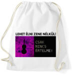 printfashion LEHET ÉLNI ZENE NÉLKÜL - Sportzsák, Tornazsák - Fehér (1546851)
