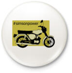 printfashion simson - Kitűző, hűtőmágnes - Fehér (3090321)