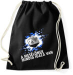 printfashion A mesélőnek mindig igaza van /világos minta/ - Sportzsák, Tornazsák - Fekete (2001021)