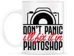 printfashion Don't panic, I'll fix it in Ps (black) - Bögre - Fehér (7258036)